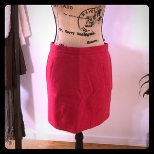 NWT!!  JCrew Pink Wool Skirt